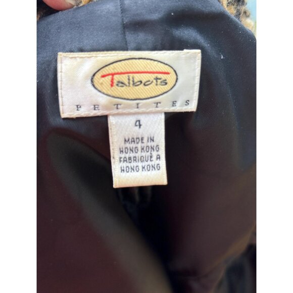Vintage tweed blazer in black and tan by Talbots Size S - Picture 7 of 7